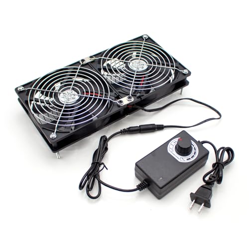 LeTkingok Soldering Smoke Absorber Fume Extractor Fan, Soldering Station Smoke Dust Filter Dual Motor Radiator and Ball Bearing 0-2000RPM