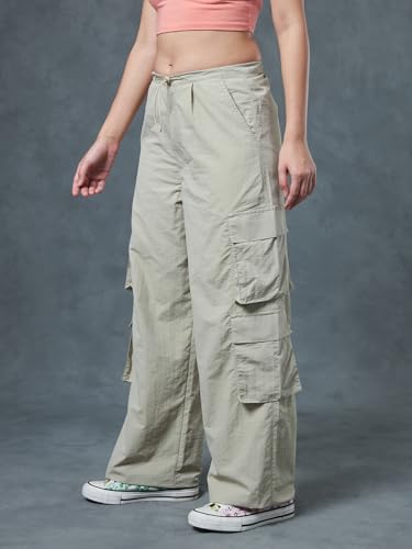 Image of Bewakoof Women's Relaxed Fit Mid Rise Pants
