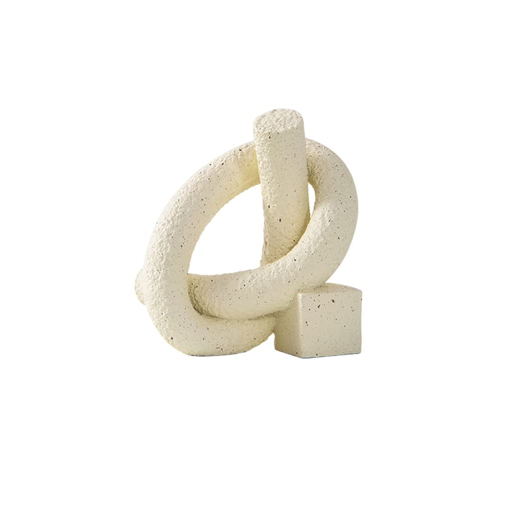 TIST Abstract Knot Art Decoration Living Room Model Room Interior Design Home Modern Soft Decoration (Color : Off-White)