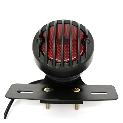 Feu stop arriere moto en metal noir pour Softail et Chopper haut de gamme