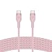 Produktbild BelkinBoostChargePro Flex geflochtenes USB-C/USB-C-Kabel, 3m, USB-IF-zertifiziert zum Schnellladen mit Power Delivery PD für Geräte wie MacBookPro, iPadPro, GalaxyS22, Ultra, Plus Rosa