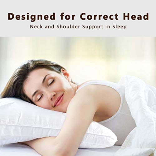 Down Alternative Pillows For Sleeping Plush (2 Pack King), 100% Cotton Cover Best Hotel Bed Pillows With 2" Gusset, Sleeping Pillow By The Duck And Goose Co #TOP4