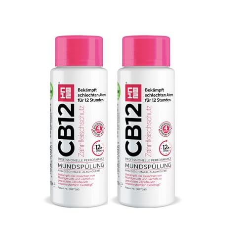CB12 Zahnfleischschutz Mundspülung x 2: Mundgeruch bekämpfen und Zahnfleisch schützen neue patentierte Formulierung 500 ml x 2