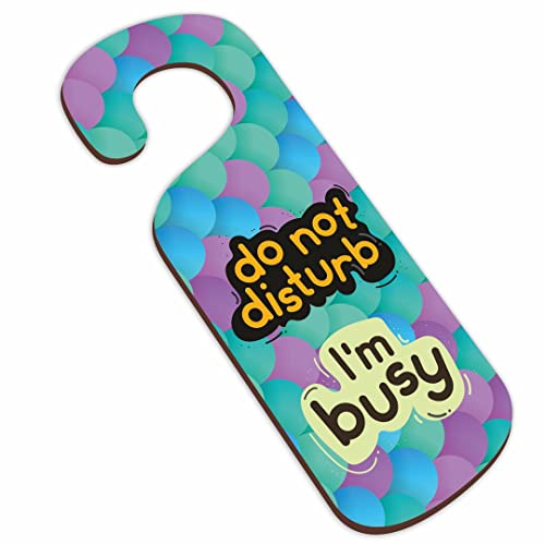 Image of KREEPO Do Not Disturb I'm Busy MDF Door Sign Hanger Size(24cm x 8.5cm) kr41