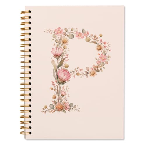 Journal Notebooks 555ps-bjb Letter P cadeau personnalisé avec initiale pour écrivain