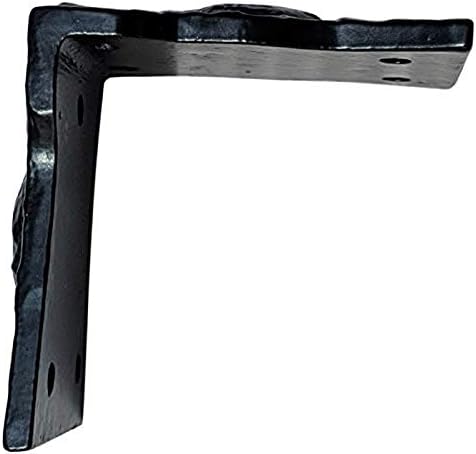 Miniatura 3 de Adonai Hardware "Arah" - Esquina en L de hierro antiguo negro (suministrado como 16 piezas por paquete) - Recubrimiento de polvo negro