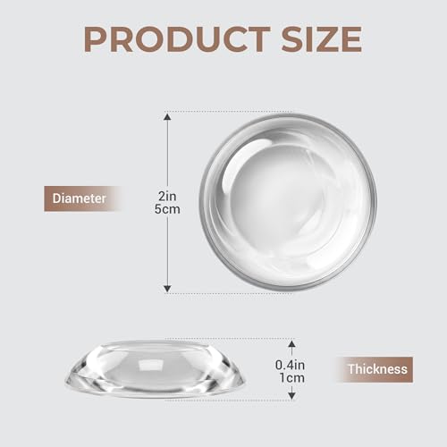 ZJWZLG Door Stoppers for Wall, Door Knob Wall Protector 2" (8Pcs), Clear Self Adhesive Wall Protectors from Door Knobs,Door Handle Wall Protector. — view 2
