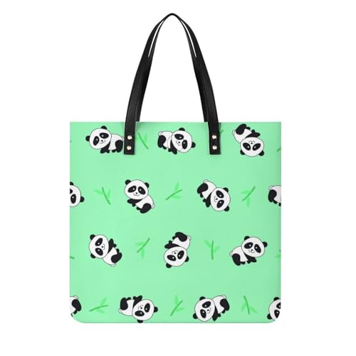 Sac shopping panda vert spacieux contre le désordre