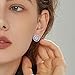 Sterling Silver Snowflake Earrings Studs Charms White Gold Plated Hypoallergenic Fashion CZ Stud Jewelry Birthday Gift for Women (Purple)