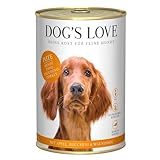 Dog's Love | Nassfutter für Hunde | Sorte Dosen | 18 x 400 g | ohne Getreide oder künstliche Zusatzstoffe (18 x 400 g, Truthahn)