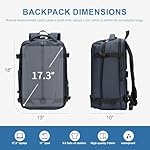 Travel Backpack for Men and Women, Flight-Approved Carry-On Backpack with Laptop Compartment; Large-Capacity Personal Item for Business, Work, School, or Weekend Trips(Blue) - Image 4