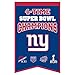 NFL New York Giants Super Bowl Champions Banner