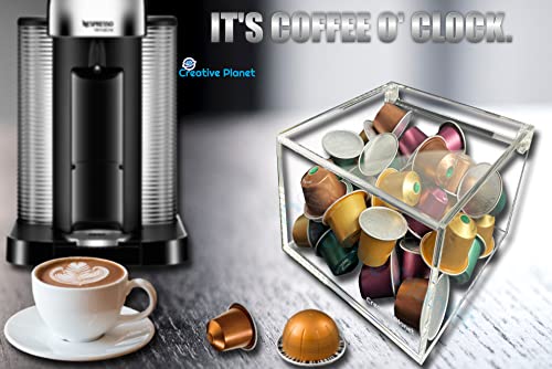 Creative Planet Coffee Pods Holder For Nespresso Vertuo. Designer Acrylic Coffee Bar Accessories For Your Coffee Station. Organizes Your Creamers, Sugar, Condiments (Coffee Lover) #TOP7