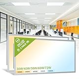 2 Pack 2x4 LED Flat Panel Light Drop Ceiling Light Fixture, 9576LM, 5CCT LED Drop Surface Mount Ceiling Office Light, 72W/60W/50W/40W/30W Selectable,6500K/5000K/4000K/3500K/3000K,Dimmable 0-10V,ETL