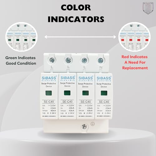 Image of AC /DC Surge Protection Device (SPD) 320V / 600V / 1000V - Single & Three Phase, 2 Pole / 3 Pole / 4 Pole - Sibass or Phoenix Contact (AC SPD, Sibass-320V-4P)