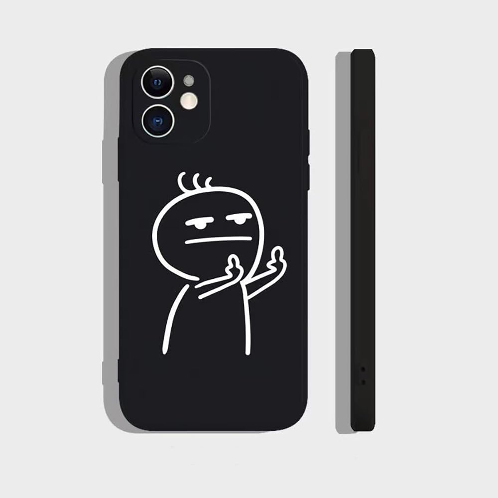 Creative Cartoon Silicone Soft Case Compatible with Oppo Reno 8 Pro 5G, [Couple Pattern] Anti Fall Protective Cover,Black