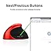 immagine 5Mouse Wireless 2.4G con Ricevitore Nano USB,Ergonomico Verticale Ottico Mouse Senza Fili,800/1200/1600/2400 DPI Regolabile,Ricarica Rapida,6 Pulsanti per Laptop,PC,Computer,Notebook,Windows,Mac-Rosso