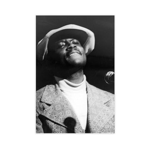 TONITOTA Singer Donny Hathaway Sings Affectionately Poster | Retro Historical Black And White Photos | Room Aesthetics | Canvas Wall Art Prints | Unframe 16x24inch