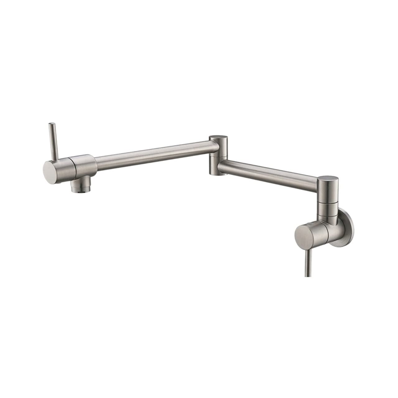 Brass Pot Filler Faucet Swing Spout Wall Mounted Brushed Nickel Black Quality Kitchen,Durability(Nickel)