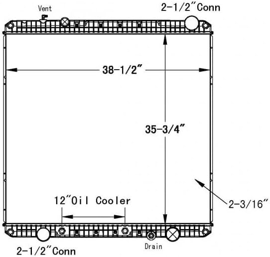 Heavy Duty Radiator Compatible With Freightliner Cascadia FRE91