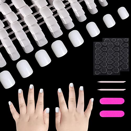Laza 400Pcs Natural Children Fake Nail Tips White Artificial Fingernail Acrylic Nail Tips for Kids 5 Sizes Short Full Cover False Nails with Nail Adhesive Tabs Perfect for Child Nail Art Laza 400Pcs Natural Children Fake Nail Tips White Artificial Fingernail Acrylic Nail Tips for Kids 5 Sizes Short Full Cover False Nails with Nail Adhesive Tabs Perfect for Child Nail Art