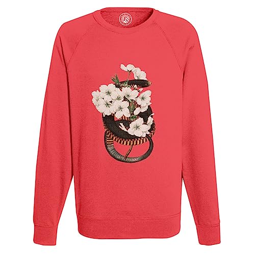 Sweat Shirt Homme Jasmin Serpent Botanique Collage Nature Fleurs Vintage Illustration Streetwear