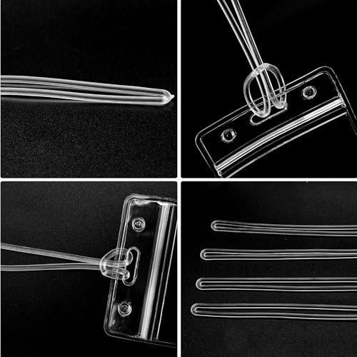 60 Pack Luggage Loop Straps Clear Plastic Luggage Tag Straps 6 Inch Worm Loops for Luggage Tags, Bag Tags4