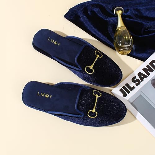 LMOY Velvet Slippers Women'S Slippers House Lightweight Non-Slip Elegant House Slippers3