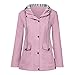 Pianshanzi Softshelljacke Damen Wasserdicht Atmungsaktiv Plus wasserdichte Outdoor-Kapuzen-Regenmantel Regenmantel der Größe Windfeste Damenmantel Pullover Regenjacke Damen