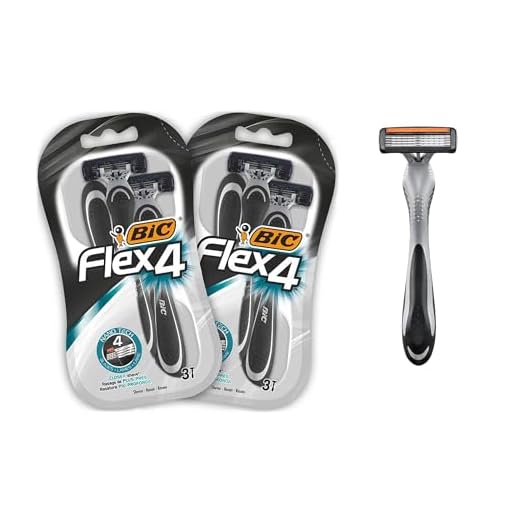 BIC RAZORS Flex4 Maquinillas Desechables Para Hombre Color Negro - Pack de 2