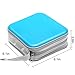 Siveit CD Case, 40 Capacity CD/DVD Case Holders Wallet Hard Plastic DVD Disc Cases Storage Binder for Car Home Office Travel (Sky Blue)