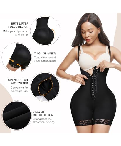 Image of Lover-Beauty Fajas Colombianas Shapewear for Women Tummy Control Postpartum Body Shaper Butt Lifter Bodysuit
