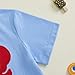 Kids 4th of July Shirt Toddler Little Boys Girls Dog Crab Embroidery Flags Funny Fourth of July Shirts (Crab, 2-3 Years)