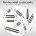 YbZHpy 8Pcs Stainless Steel Dual Hook Tension Springs,Wire Diameter 1mm, OD 10mm, Length 50-100mm,Extension Spring for Industrial Equipment,1 * 10 * 90 8pcs