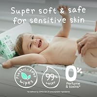 Pura Baby Wipes Unscented 600 Wipes Sensitive Skin with Aloe Vera — image 3