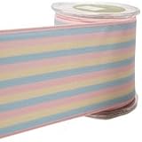 May Arts Pastel Stripe Grosgrain Ribbon