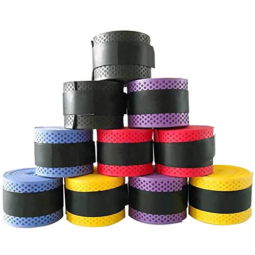 INTVN Sobregrips de Raquetas 20 Piezas Overgrip de Raqueta de Tennis Badminton para Grip Antideslizante y Absorbente, Colores Variados