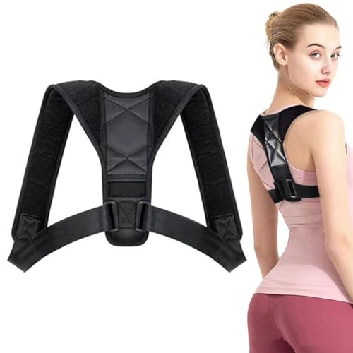 Hocklliy Back Brace Posture Corrector,Back Brace for Women and Men Adjustable Shoulder Lumbar Belt Lightweight Upper Back Straightener Support Brace Relief Pain in Neck Back and Shoulders