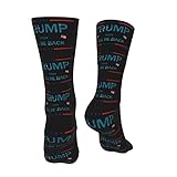 Trump 2024 I'Ll Be Back Socks Men And Women Socks American Flag Socks Patriotic Sports Socks 40...
