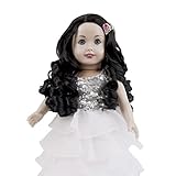 MUZIWIG Doll Hair Wig for 18 Inches Doll Girls Gift, Black Curly Heat Resist Doll Wigs for 18'' Dolls, 18' Doll Wig, 18 inch Curly Hair Doll, Doll Hair Wig 18 inch Doll, Doll Wigs Curly.