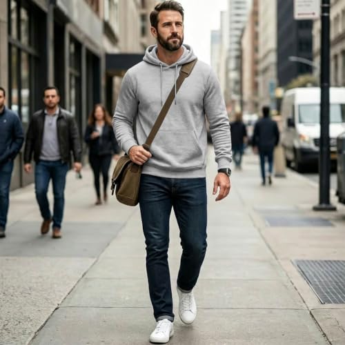 Graphic Hoodies for Men Big and Tall Basic Fit Fleece Comfy Hoodie - image 8