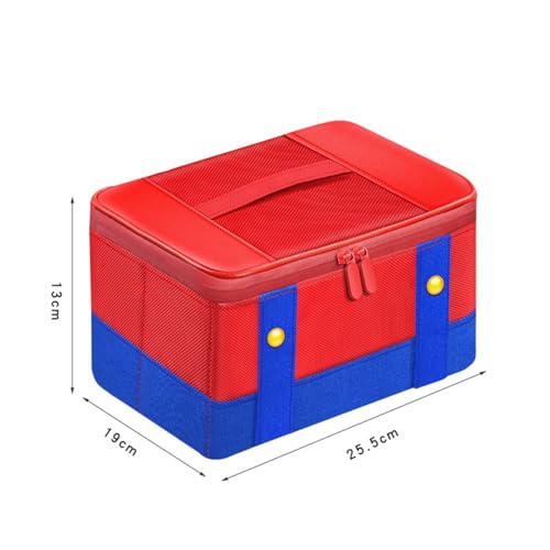 BIBAPU 2パック スイッチ用スーツケース収納バッグ：大容量の二層式設計で、ゲームカードやアクセサリーを整理できる。防塵機能を備えた保護ボックスとして、機器の安全を守るのに最適です。 (グリーン,25.5*19*13cm) [並行輸入品] [2]