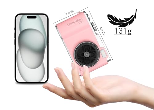 Fuomorz - Kids Digital Camera, 2.4 inch TFT Screen Camera with 32GB Card, 48MP Digital Zoom, 16X, Compact Camera Support Video Recording, Photography,