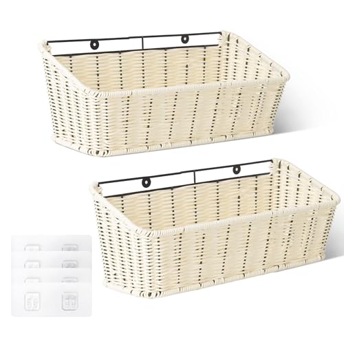GRANNY SAYS Wicker Hanging Basket, 2 Pack Storage Baskets for