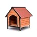 Tangkula Dog House Pet Outdoor Bed Wood Shelter Home Weather Kennel Waterproof 4 Size (S with Grid line)
