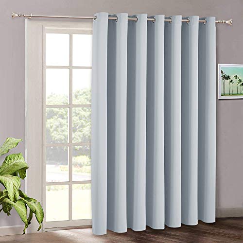 RYB HOME Room Curtains White - Extra Wide Curtain Room Darkening Privacy Shades