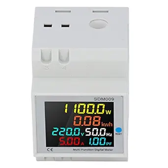 Energy Meter Tester, Reliable Handy LCD Screen LCD Display Multimeter Built-in Transformer Guide Rail Bracket for Electrical Equipment