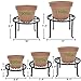 Metal Plant Stand 5 Pack Plant Stands for Indoor Outdoor Plants Multiple Heavy Duty Flower Pot Stand Holder Rustproof Iron Round Plant Shelf for Planter Outdoor Plant Stand for Patio & Garden Décor