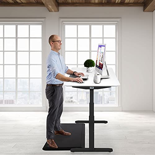 Image of Seville Classics AIRLIFT Pro S3 54 inch Solid-Top Commercial-Grade Electric Adjustable Standing Desk (51.4 inch Max Height) Table - Black /White