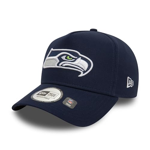 New Era Seattle Seahawks Gorra 9Forty E-Frame Snapback Visera Curvada Logotipo del Equipo fútbol Americano Azul